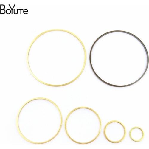 BoYuTe (200 Pieces/Lot) 9 Sizes Metal Brass Jump Ring Connector Charms DIY Jewelry Accessories Handmade Earring Materials