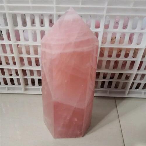 MOKAGY Large Size Natural Rose Quartz Crystal Point Ornaments 4kg-5kg 1pc