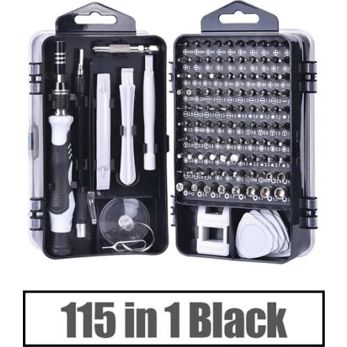 115 In 1 Mini Screwdriver Set of Screw Driver Bit Set Precision Set For Laptops Phone Watch Tablet Electronic Device Hand Tool