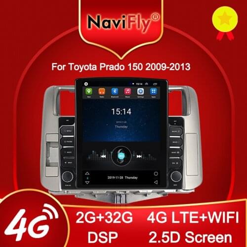 Navifly 2.5D 9.7" Tesla style for Toyota Prado 150 2009-2013 Android video Car radio multimedia player navigation gps No DVD