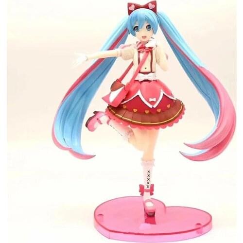 New 15CM Funny Joy Anime Hatsune Miku Dress Figures Toys PVC Kawaii Figure Model Toys Girl Birthday