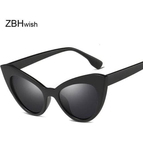 Fashion Thick Frame Cat Eye Sunglasses Women Luxury Brand Designer Vintage Sun Glasses Female Gafas De Sol Uv400