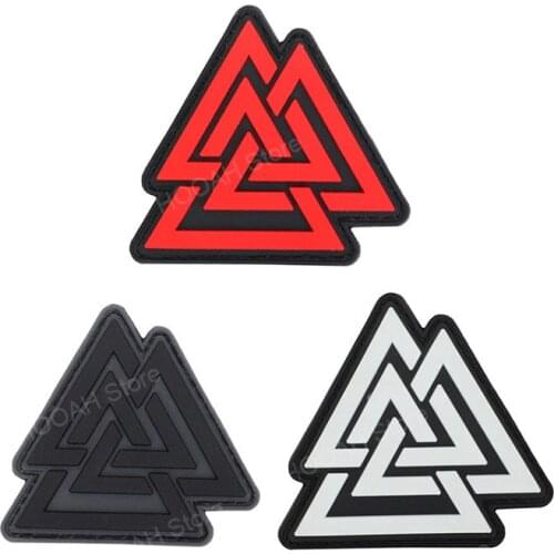 Raven Odin Symbol Unicursal Valknut Valhalla Tactical Vikings Patch Blackbird Sun Emblem Military Badge Appliques Patch