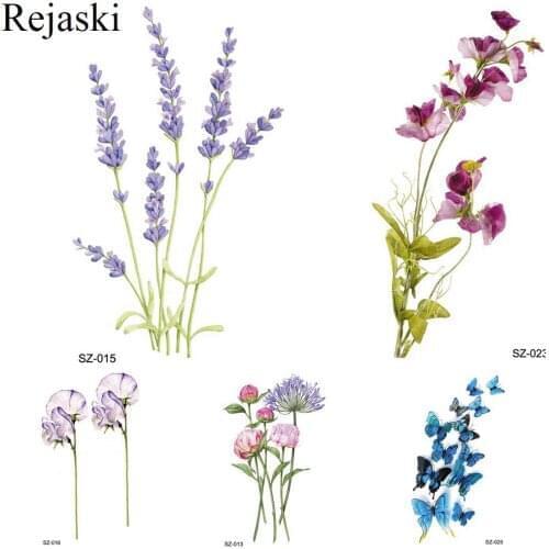 Rejaski Children Beauty Lavender Flower Temporary Tattoo Women Arm Cute Tattoo Sticker Kids Fake Tatoos Cartoon Tattoo Christmas