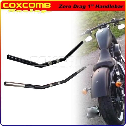 Zero Drag Handlebar 25mm Motorcycle Custom Handle Bars 1" for Harley Sportster XL 883 1200 2007-2020 Cafe Racer Bobber