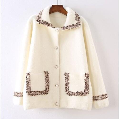 Mink fur coat jacket womens single-breasted autumn and winter womens clothing new 2021 thick and versatile top trend