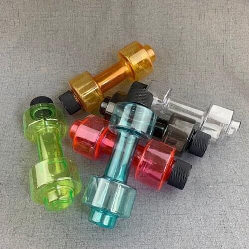 Sports Water Bottle Building Dumbbell Unisex Adjustable Weights 550ml Leakproof Portable Plastic Bottle BPA Fitness Dumbbell
