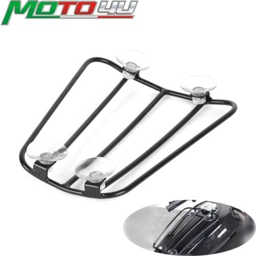 New Universal Motorcycle Front Fuel Tank Cover Luggage Rack Cargo Shelf Bracket With Strong Suction Cups Cafe Racer Accessories