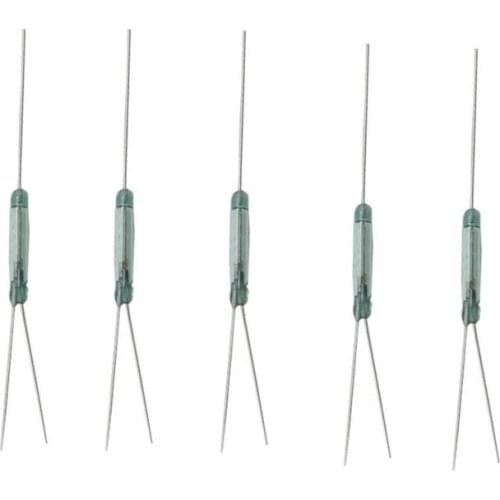 50 pcs Reed Switch 3 pin Magnetic Switch Normally Open and Normally Closed Conversion 2.5X14MM