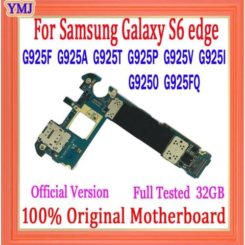Factory Unlocked For Samsung S6 Edge G925F G925P G925V G925A G925T G925I G9250 G925FQ Motherboard With Full Chips 100% Tested
