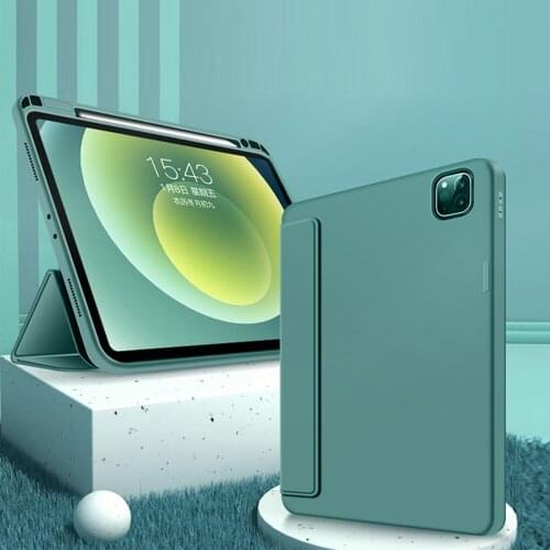 Liquid Case for IPad Air 4 10.9 Pro 11 2019 2020 Magnet Cover Silica Gel for IPad 8 Case 10.2 Air 3 10.5 With Pencil Holder