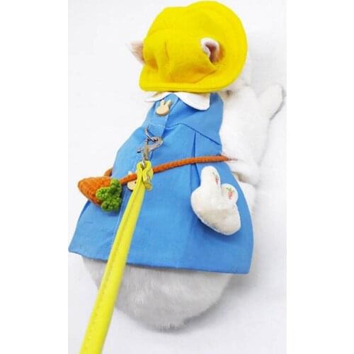 1Pcs Pet Rabbit Soft Harness Leash Set Vest Lead for Hamster Rabbit Bunny Pet Chest Straps for Walking Small Animal Accessories