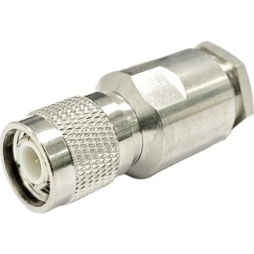 1PC TNC Male Plug RF Coax Connector clamp for LMR400 RG8 RG213 cable straight nickelplated NEW