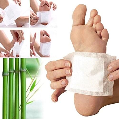 10pcs Detox Foot Pads Cleansing Patches Toxin Removal Ginger Salt Foot Patch NEW Foot Care TSLM2