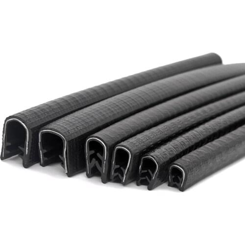 2 M Black U-Shaped Rubber Edge Protector Auto Door Car Door Sealing Strips Soundproof Anti-Dust EPDM Rubber sealing stripe