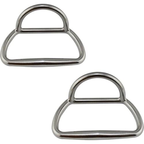 2 Pcs Stainless Steel 316 Boat Fixed Handle Ring Boat Traction Ring Horse Hoof Ring Rubber