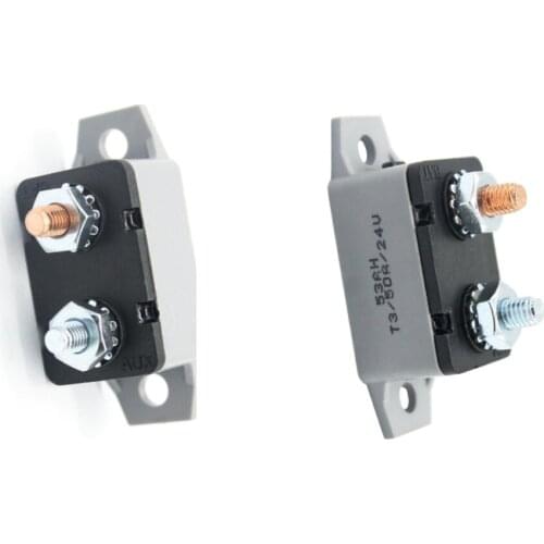 2 Pieces Car Boat Audio Inline Circuit Breaker Manual Reset Fuse Holder 50A