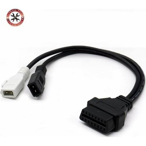 For AUDI 2X2 OBD1 OBD2 VAG Adapter Car Diagnostic Cable 2P+2P Fits Audi 2X2Pin to OBD2 16Pin Female Connector