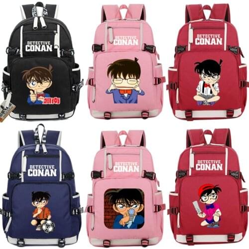 Anime Detective Conan Backpack schoolbag for Teenager Boys Girls Students Men Women Laptop Bag Travel Bag Cosplay Bag Gift