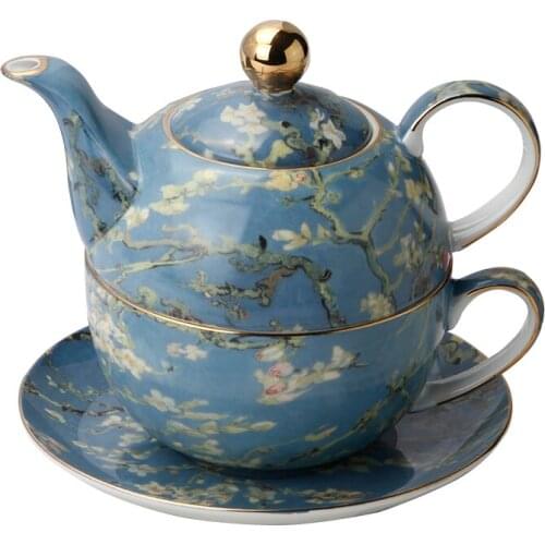 British Bone China Coffee Master Pot One Cup One Pot Set Coffee Set Gift Home Tea Set