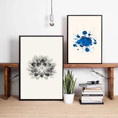 Buddha Zen Peace Lotus Ink Painted Posters and Prints Canvas Art Painting Wall Pictures For Living Room Home Decorative No Frame