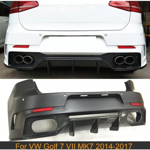 Carbon Fiber FRP Car Rear Bumper Body Kits for Volkswagen VW Golf 7 VII MK7 2014 2015 2016 2017 Rear Bumper Diffuser