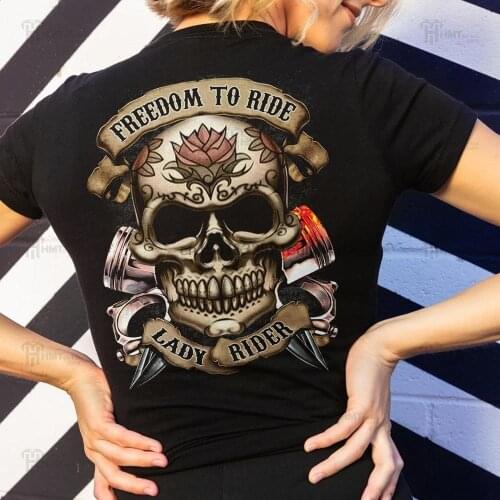 Freedom to ride Lady rider T shirt