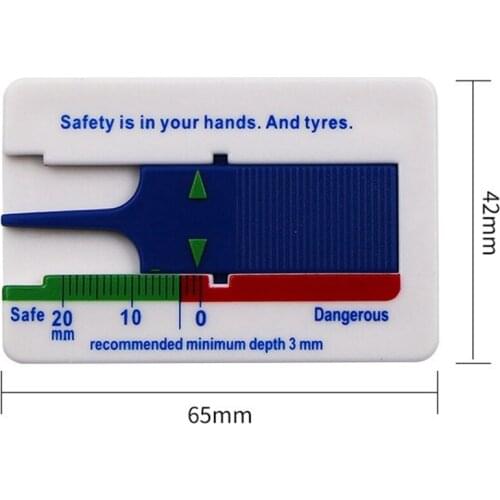 Tyre Tread Depth Depthometer Gauge Caliper Plastic Tire Ruler Vernier Depth Meter Car Motorcyle Wheel Measuring Tool