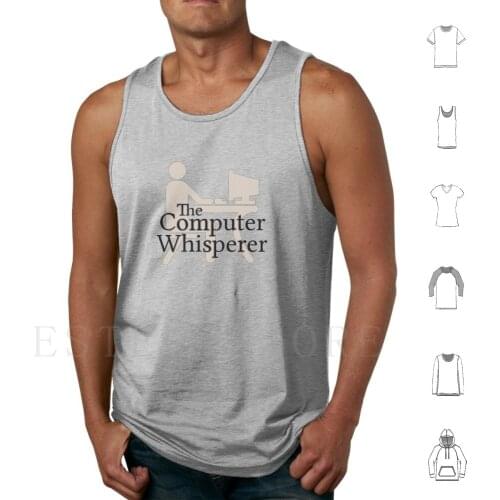 The Computer Whisperer Tank Tops Vest Cotton Computers Support Information Internet Internets Programmer Coding Technology
