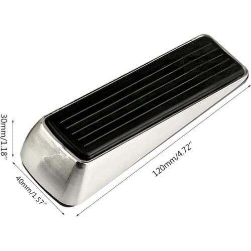 Creative Nail-free Zinc Alloy Door Wedge Stop Door Stopper Rubber Hidden Holders