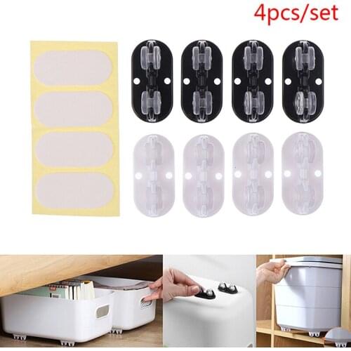 Hot! High Quality 4pcs Storage Box Pulley Pot Plastic Shelf Adhesive Swivel Casters Universal Furniture Wheel Directional Roller