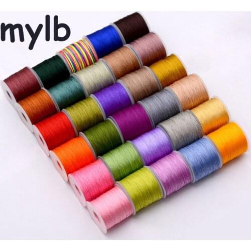 Mylb Polyester Microfiber Waxed Thread 0.8mm DIY Waxed Thread Cord String Leather Sewing Hand Wax Stitching For Arts Crafts