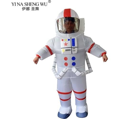 New Inflatable White Spaceman Costumes Halloween Christmas Cosplay Astronaut Costume Party Dress For Adult Unisex Blow Up Set