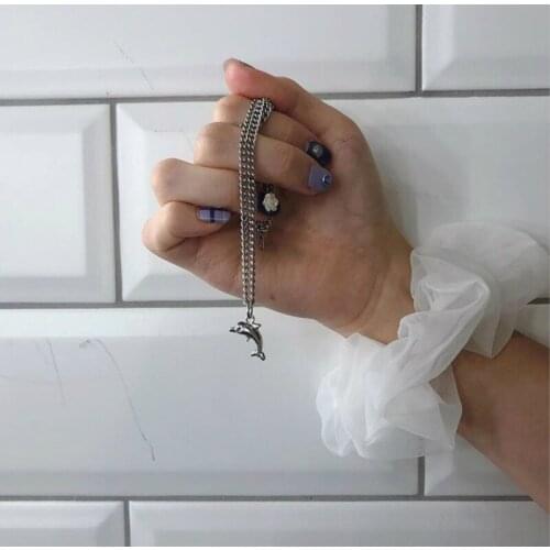 New Jewelry Dolphin Necklace Earth Cool Girl Trampy Clavicle Chain Retro Fashion Personality Necklace Women