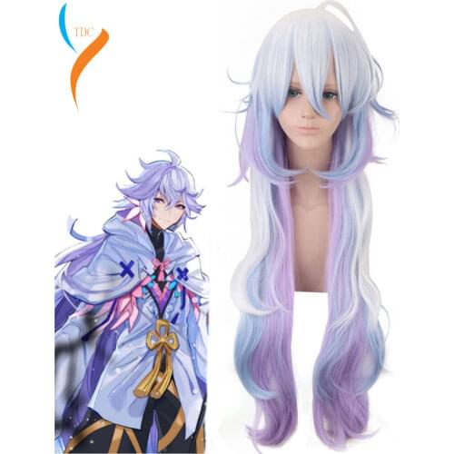 2019 New Anime Fate/Grand Order Caster Merlin Long Wig Cosplay Costumes Fate Stay Night Heat Resistant Synthetic Hair Wigs