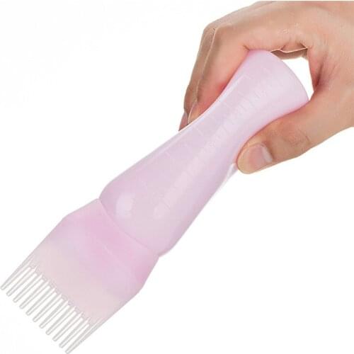 Plastic Hair Dye Refillable Bottles Dyeing Shampoo Bottle Oil Comb Hair Dye Bottle Applicator Tools Hair Coloring Styling Tool