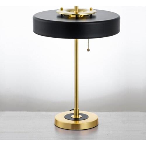 Post Modern Bert Frank Lighting Led Table Light Plated Gold Metal Study Room Reading Lamp Luminaria Bedsides Desk Lamp Fixtures
