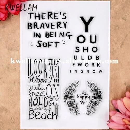 Happy FLowers Scrapbook DIY photo cards rubber stamp clear stamp transparent stamp 11x16cm KW8042310