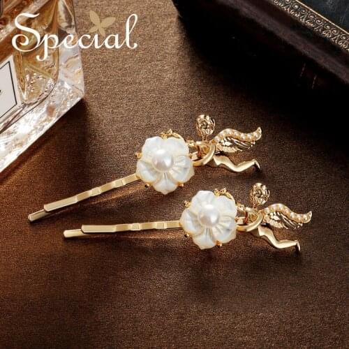 The SPECIAL New Fashion euramerican flower pearl hair accessory, hairpins for women the kiss of Angel.S1815H