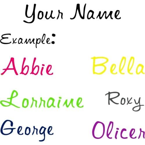 Custom Personalise Name Word Vinyl Decal Fancy Script Font Sticker Text Label Door /Boys Girls Childrens Window Home Decor