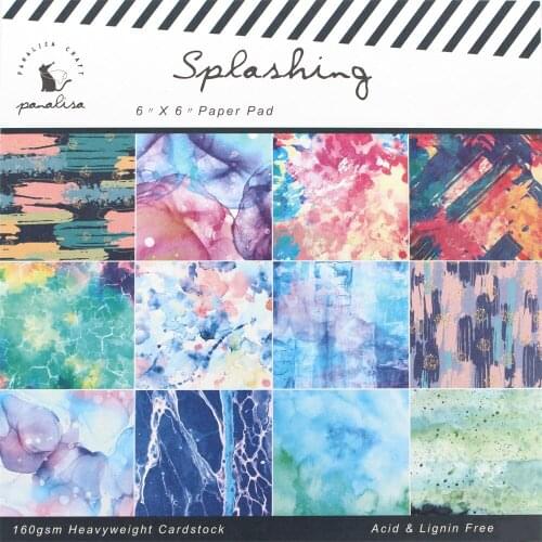 YPP CRAFT 12 Sheets Splashing Scrapbooking Pads Paper Origami Art Background Paper Card Making DIY Scrapbook Paper Craft