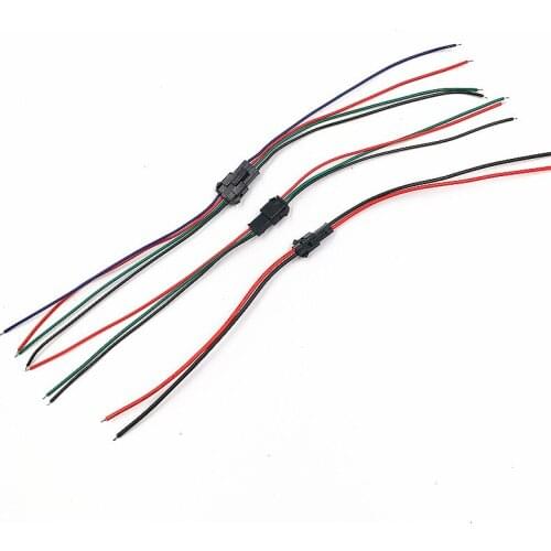 2pin 3pin 4pin led connector Male/female 2 3 4 Pin Plug Connector Wire cable for led strip light Lamp tape