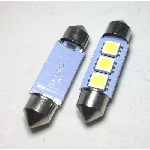 500pcs Car Auto 31mm 36mm 39mm 41mm Festoon led 5050 3-SMD C10W Dome Bulb License Plate Interior Lamp Reading Trunk Lights 12v