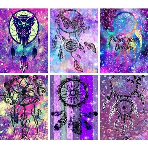 5D DIY New Diamond Embroidery Dream Catcher Stickers Diamond Three-dimensional Home Decoration Ornaments Can Be Customized