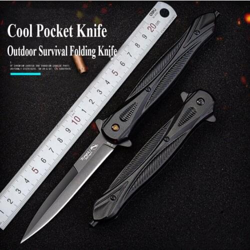 7CR13MOV Pocket Knife Self Defence Survival Camping Hunting Tactical Folding Knivs Box Cutter 57HRC cs go Utility Knife EDC Tool