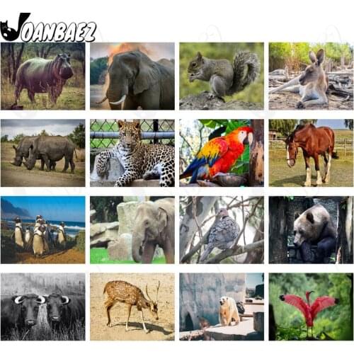 Diamond Painting Wild Animal 5D Diy Hippo Mosaic Picture Rhino Cross Stitch Parrot Sticker Diamond Embroidery Gift Decoration