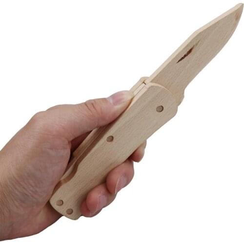 1 Set Childrens Handmade Wooden Handle Knife Tool Puzzle Assembling Toy Sets Model Portable Fold-able Brain Game For Kids Gift