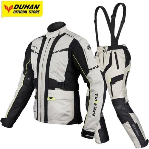 DUHAN Womens Profession Motorcycle Jacket Chaqueta Moto Waterproof Motocross Suit Riding Racing Jaqueta Motociclista Protector