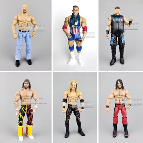 Wrestling Match Combat Arena Boxing Stone Cold Seth Rollins Adam Joseph Savage Kurt Angle Model Anime Figures Collect Ornaments