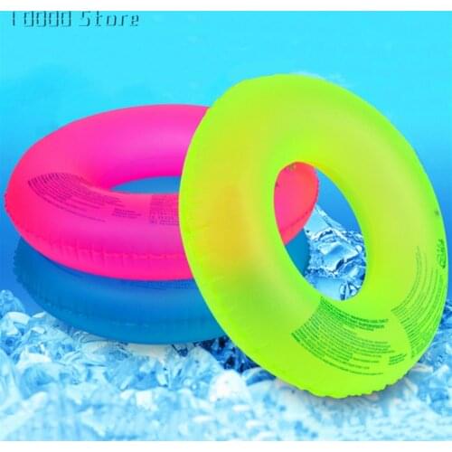Summer New Fluorescent Inflatable Ring Swimming Circle Pool Floats swimming wheels For Adult kids Water Sports Random Color